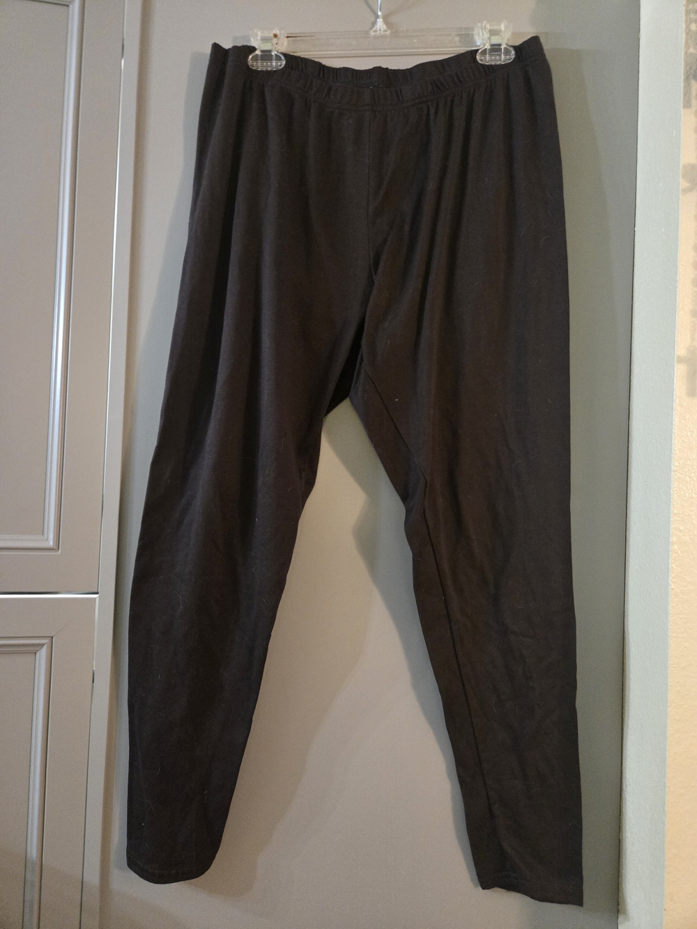 One Step Ahead 2X Dark Brown Elastic-Waist Leggings